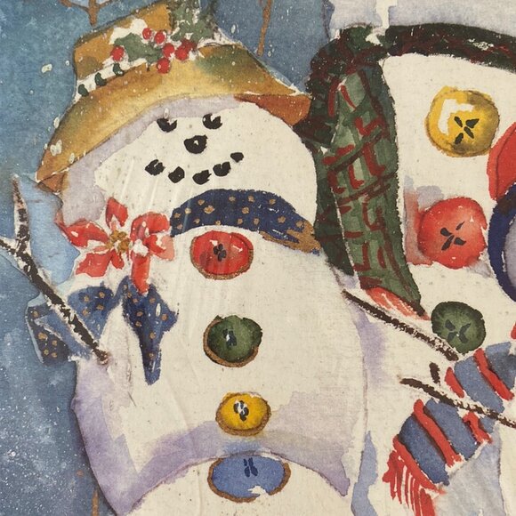 Vintage Winter Welcome by artist Judy Bolton Jarrett 1996, print 24/250, signed - Picture 11 of 16